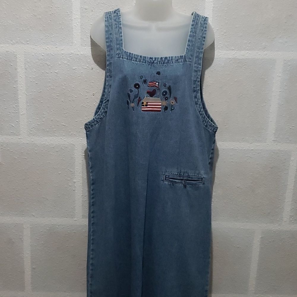 C.J. Banks Patriotic Denim Maxi Dress